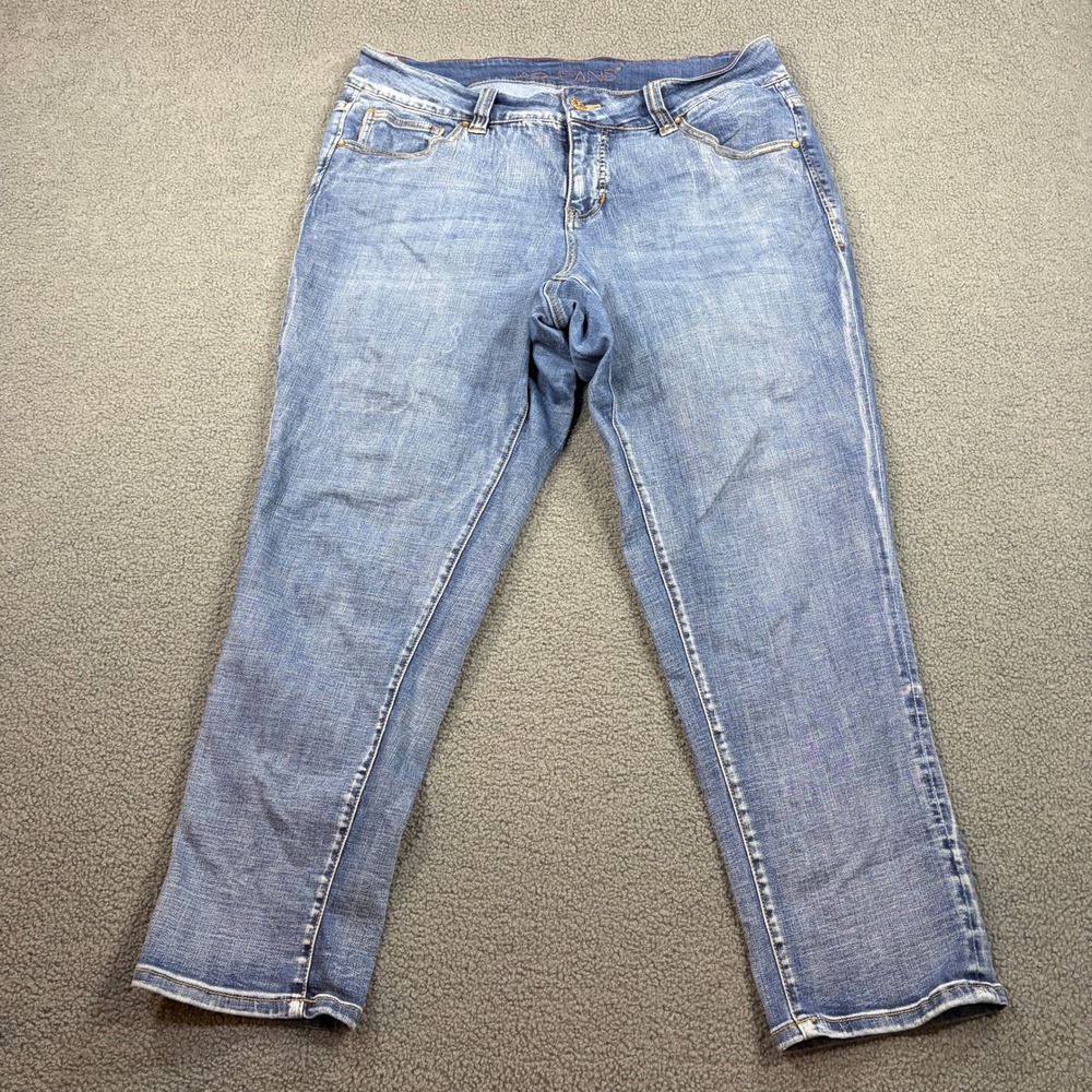 Jag Jeans Denim Womens 12 Blue Straight Leg Mid Rise Stretch JE2467457MIV